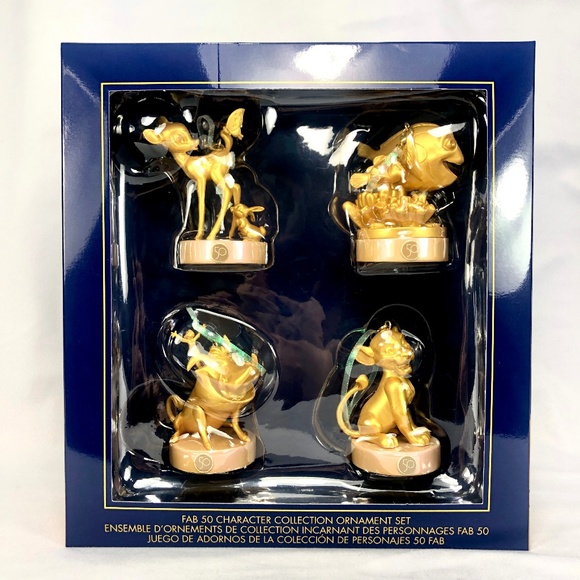 Disney Other - Disney Walt Disney World 50th Fab 50 Animal Kingdom Christmas Ornament Set - NEW
